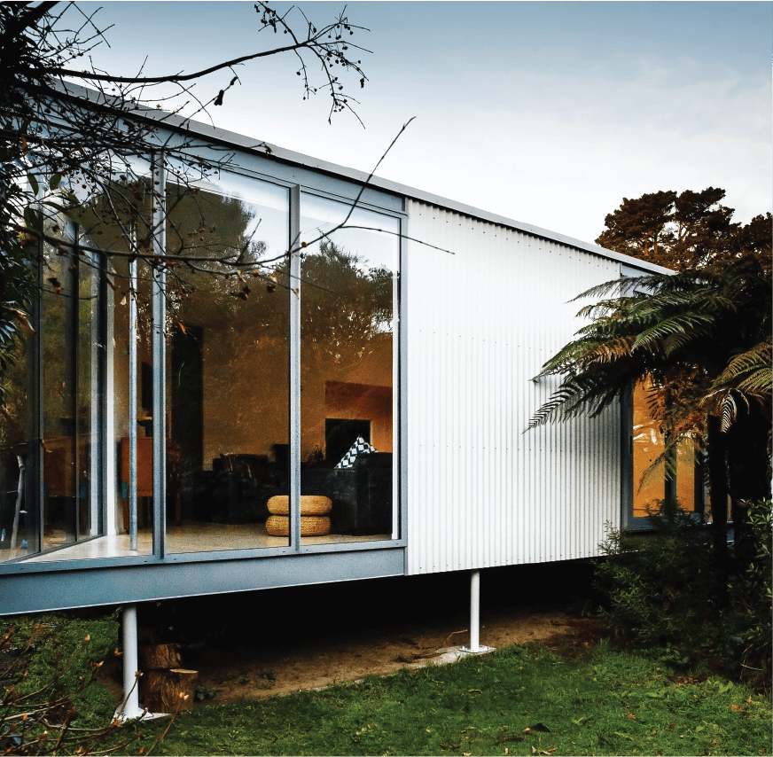 Family House Raumati - Modular build with courtyard deck and indoor-outdoor flow